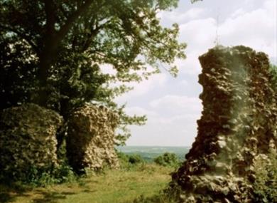 Thurnham Castle walls