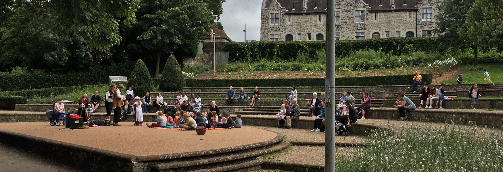 Outdoor performance space which is right next to the river in the heart of Maidstone.