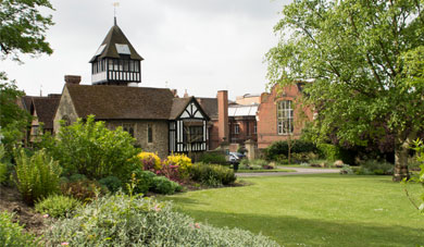 Brenchley Gardens looking at the back of the museum with the observatory