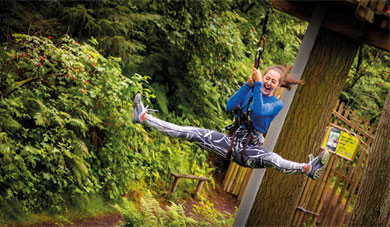 Woman at Go Ape Leeds Castle