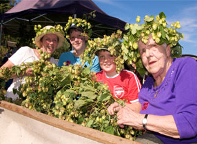 Family at the Hop n' Harvest Festival