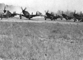 Vintage picture of Spitfires at Lashenden Air Warfare Museum