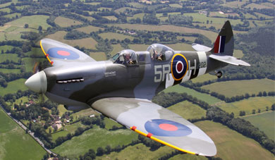 Spitfire over Leeds Castle